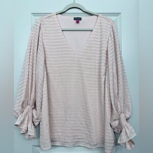 Vince Camuto Light Pink V-Neck Blouse